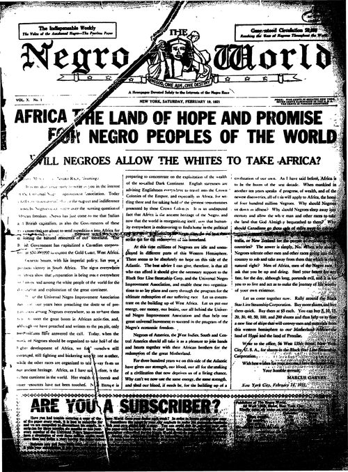 Front page, February 19, 1921