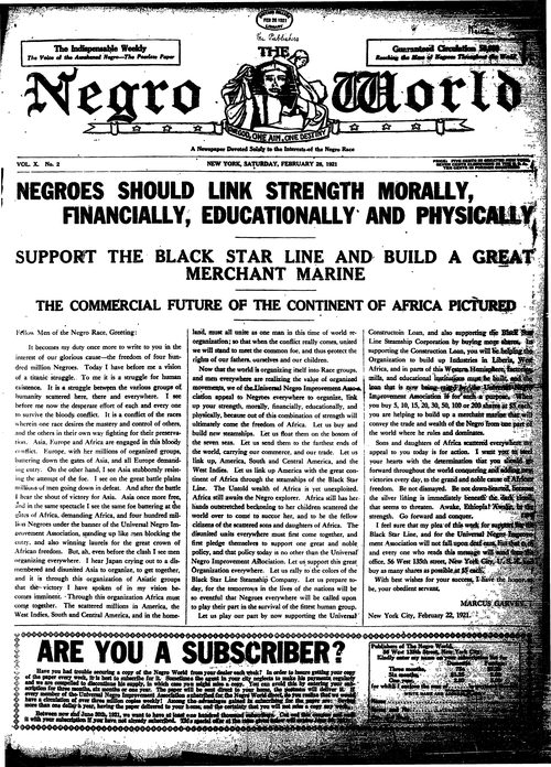 Front page, February 26, 1921