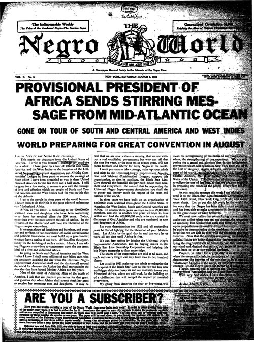 Front page, March 5, 1921