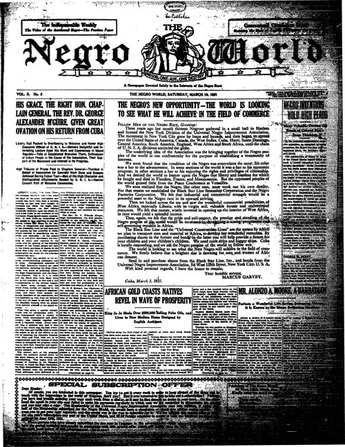Front page, March 19, 1921