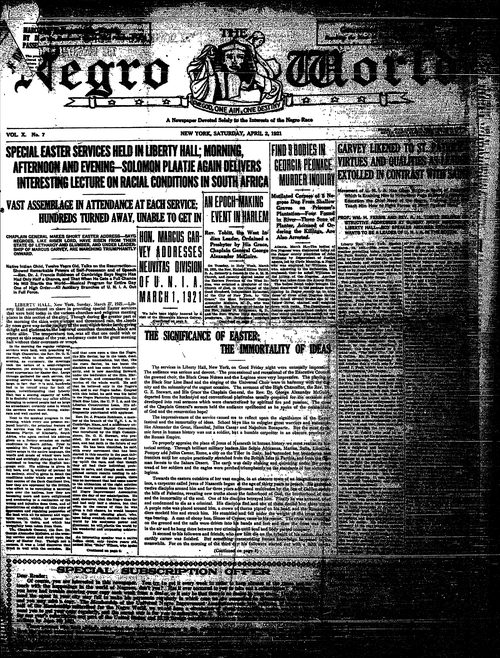 Front page, April 2, 1921
