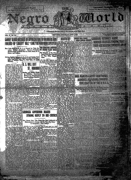 Front page, June 4, 1921