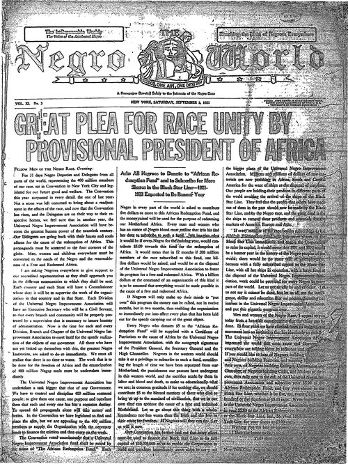 Front page, September 3, 1921