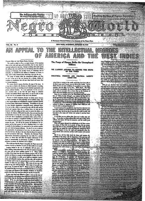 Front page, October 15, 1921