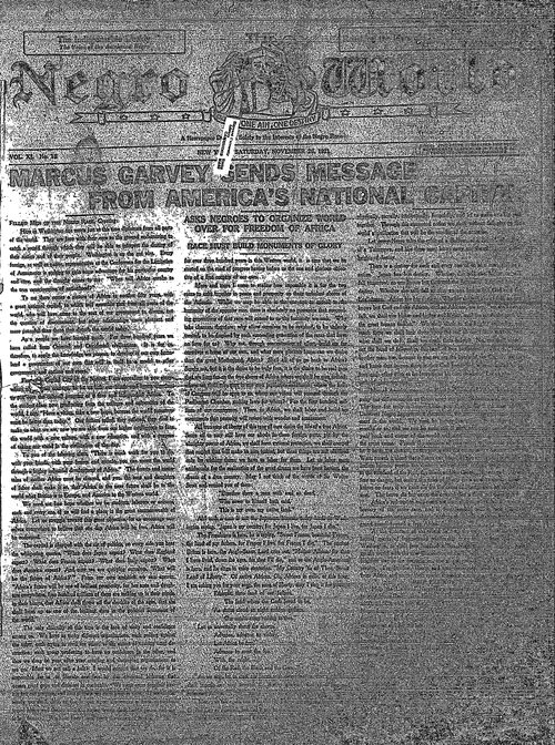 Front page, November 26, 1921