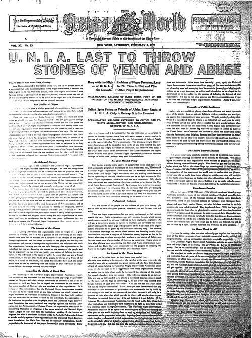 Front page, February 4, 1922