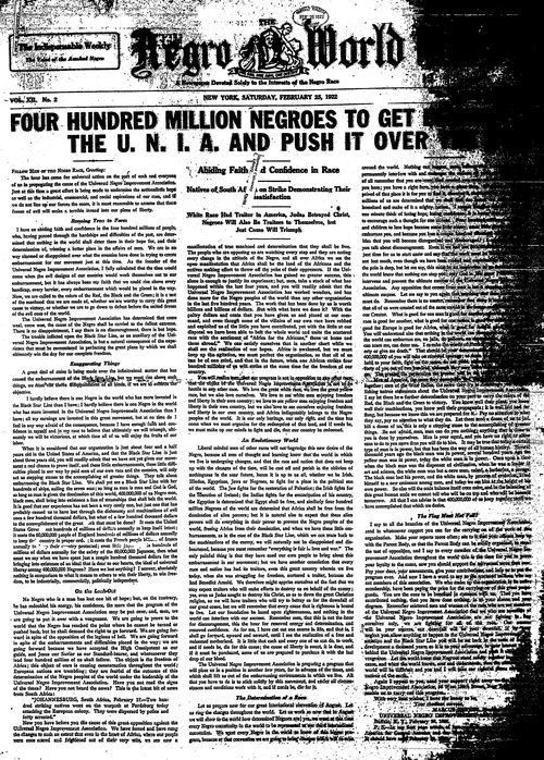 Front page, February 25, 1922