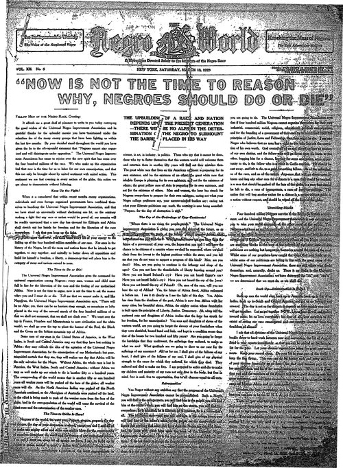 Front page, March 18, 1922