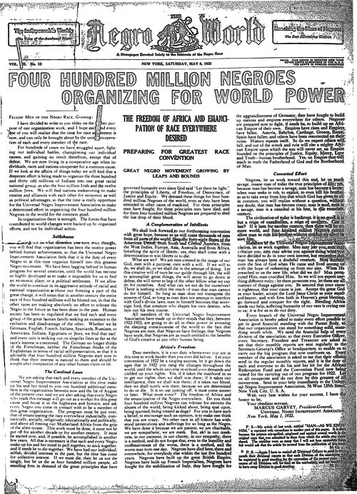 Front page, May 6, 1922