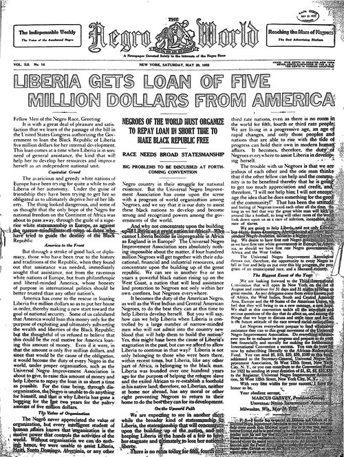 Front page, May 20, 1922