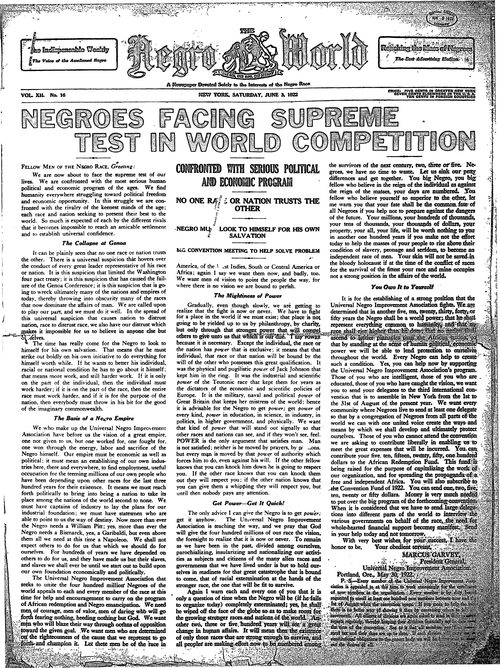 Front page, June 3, 1922