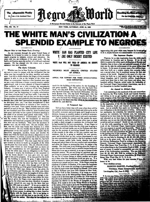 Front page, June 10, 1922