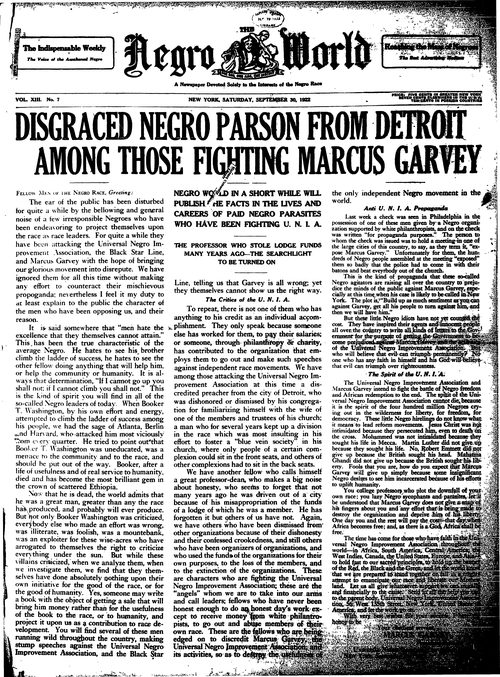 Front page, September 30, 1922