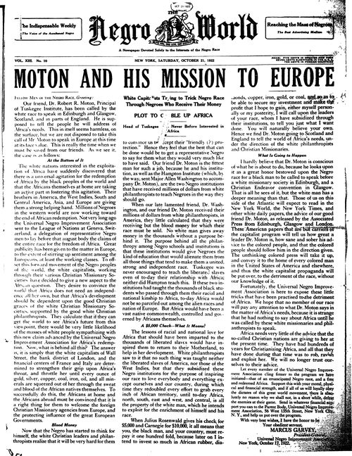 Front page, October 21, 1922