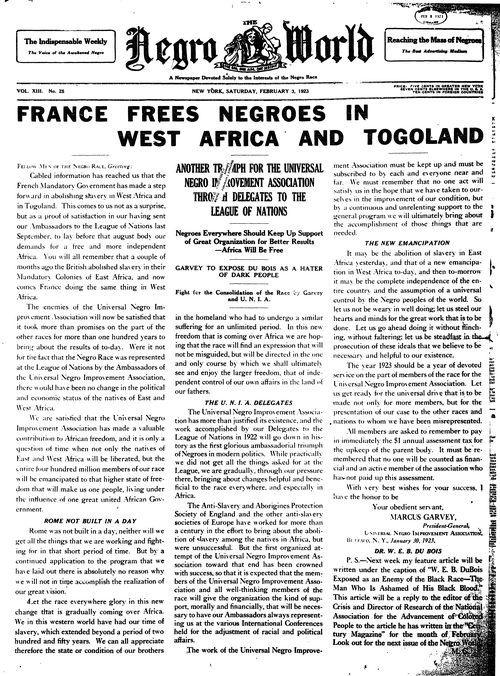 Front page, February 3, 1923