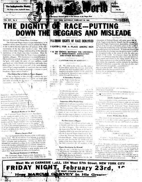 Front page, February 24, 1923