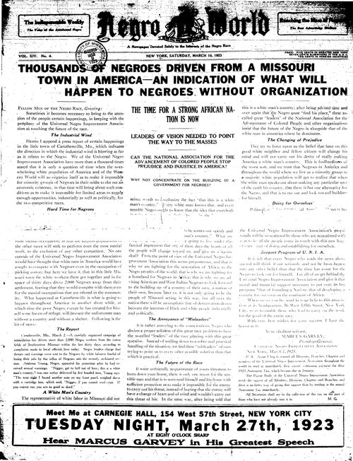 Front page, March 10, 1923
