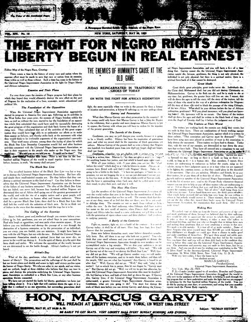 Front page, May 26, 1923