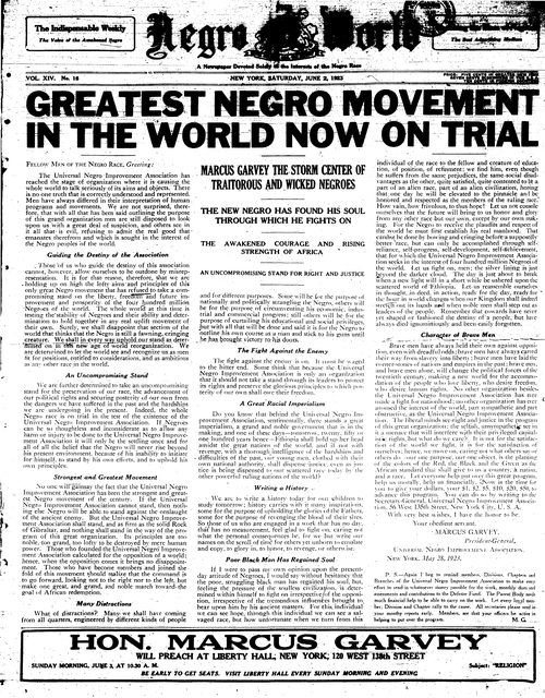 Front page, June 2, 1923