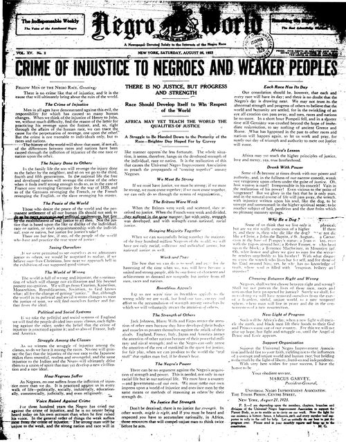 Front page, August 25, 1923