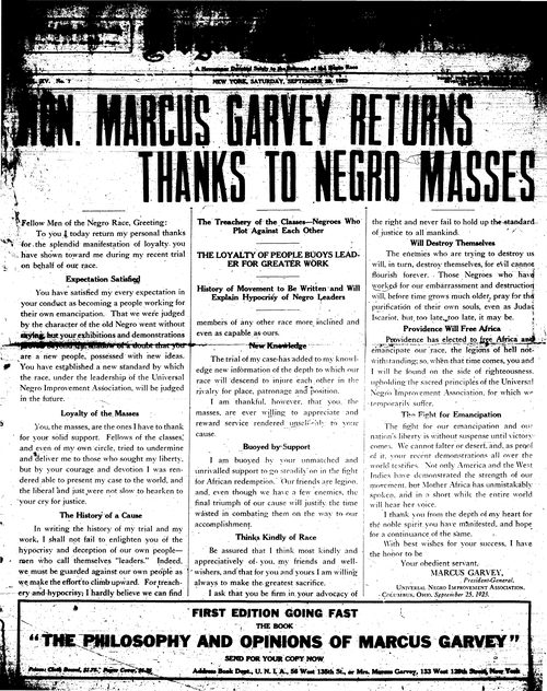 Front page, September 29, 1923
