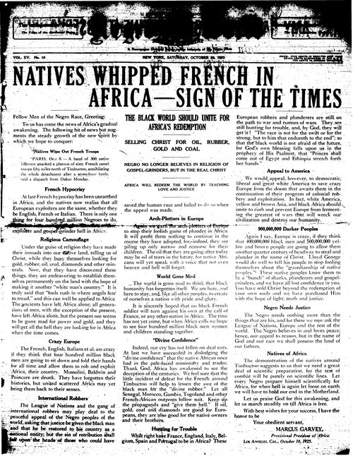 Front page, October 20, 1923