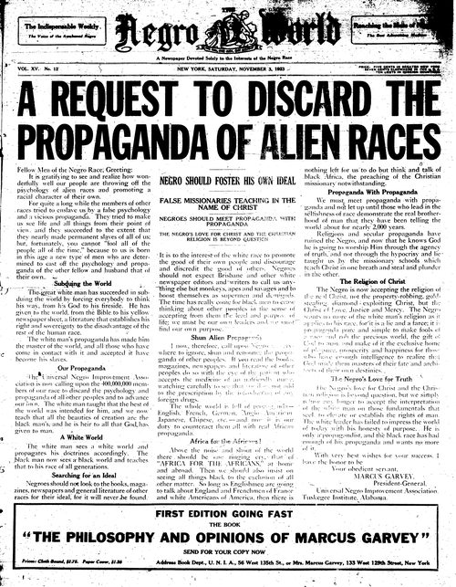 Front page, November 3, 1923