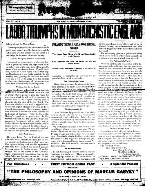 Front page, December 15, 1923