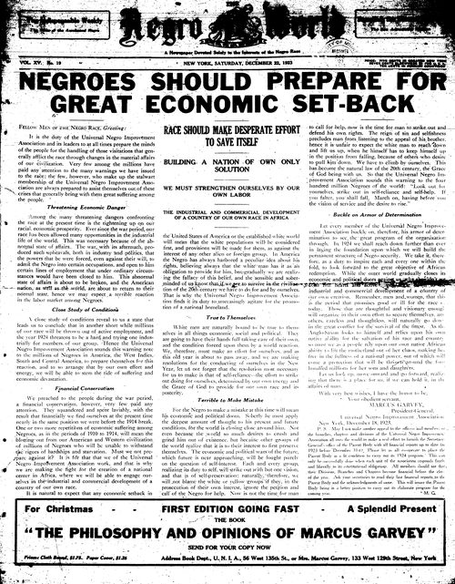 Front page, December 22, 1923
