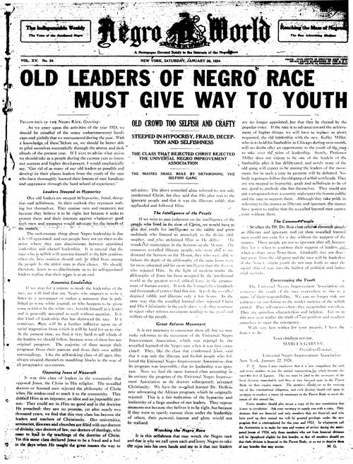 Front page, January 26, 1924