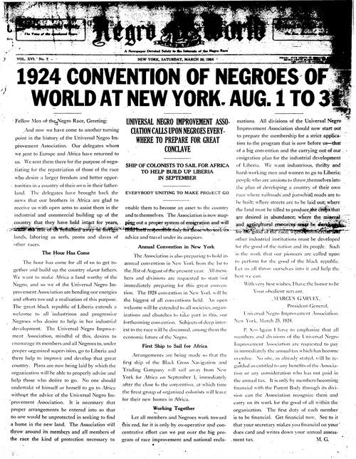 Front page, March 29, 1924