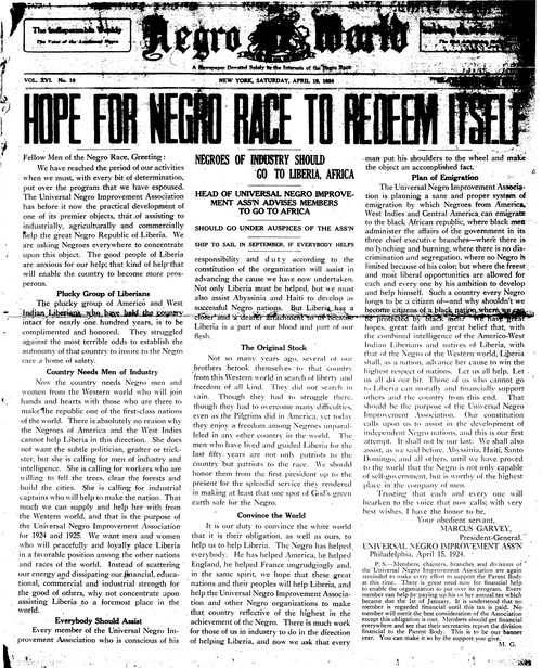 Front page, April 19, 1924