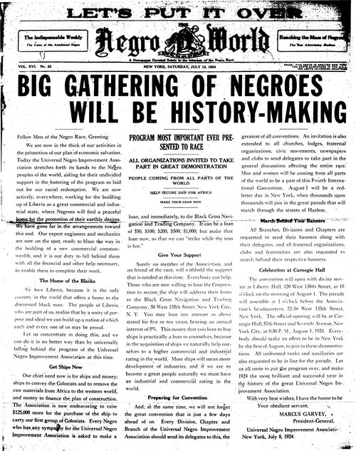 Front page, July 12, 1924