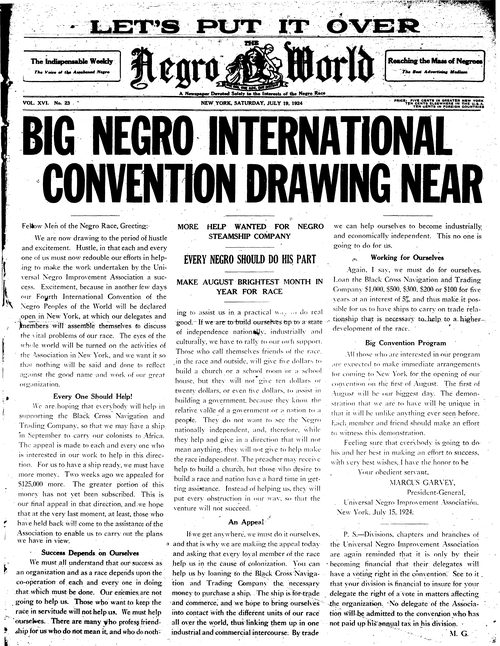 Front page, July 19, 1924