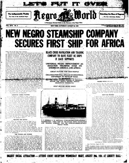 Front page, August 23, 1924