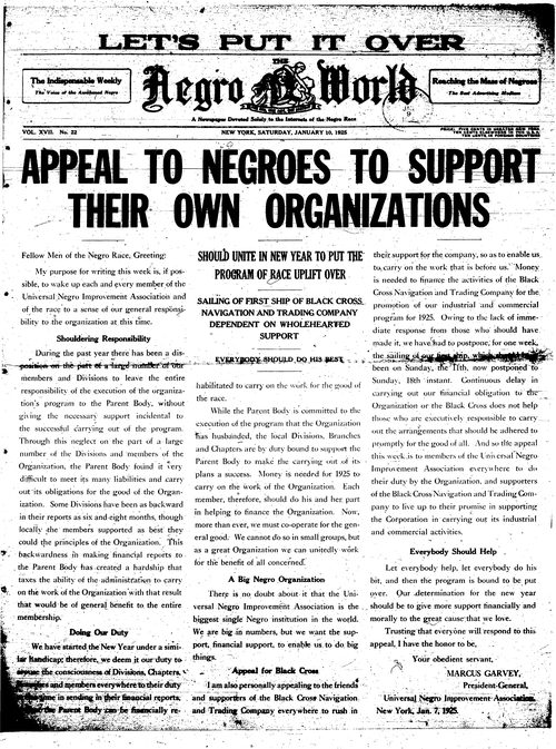 Front page, January 10, 1925