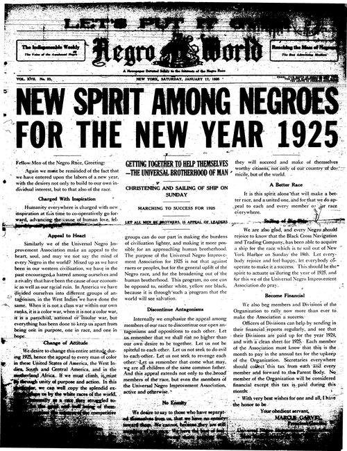Front page, January 17, 1925