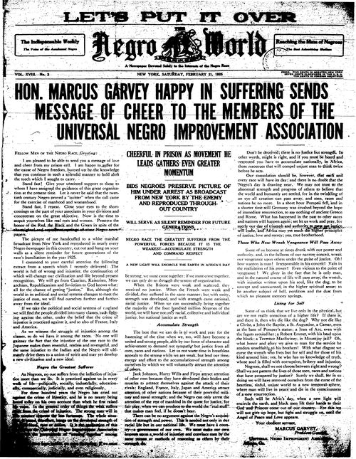 Front page, February 21, 1925