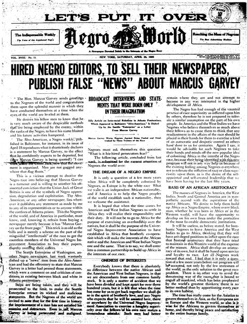 Front page, April 25, 1925