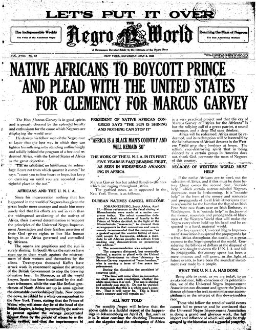Front page, May 2, 1925