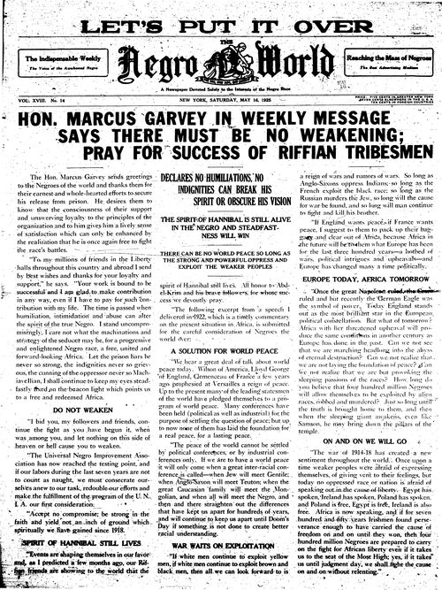Front page, May 16, 1925