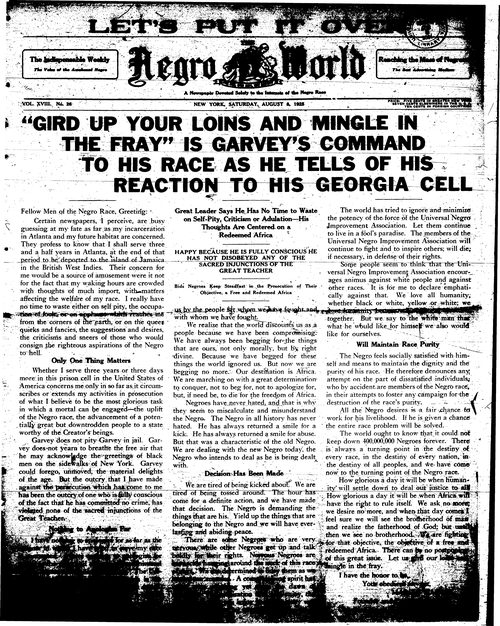 Front page, August 8, 1925