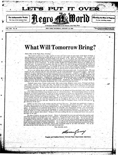 Front page, January 16, 1926