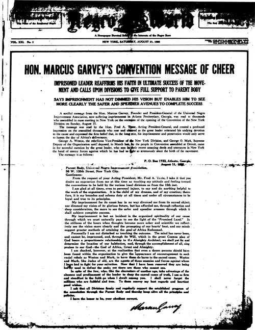Front page, August 21, 1926
