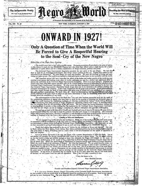 Front page, January 8, 1927