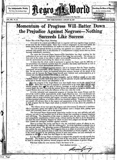 Front page, January 29, 1927
