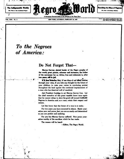 Front page, February 19, 1927