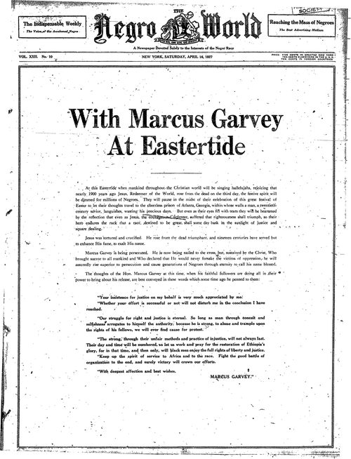 Front page, April 16, 1927