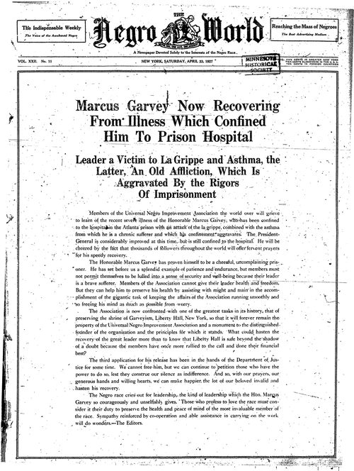Front page, April 23, 1927