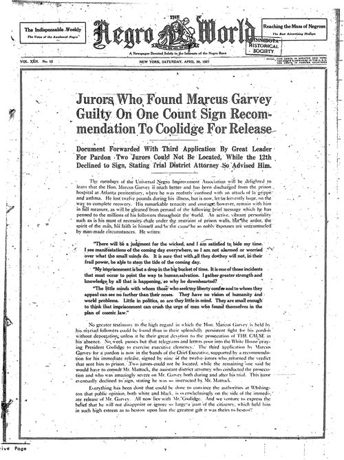 Front page, April 30, 1927